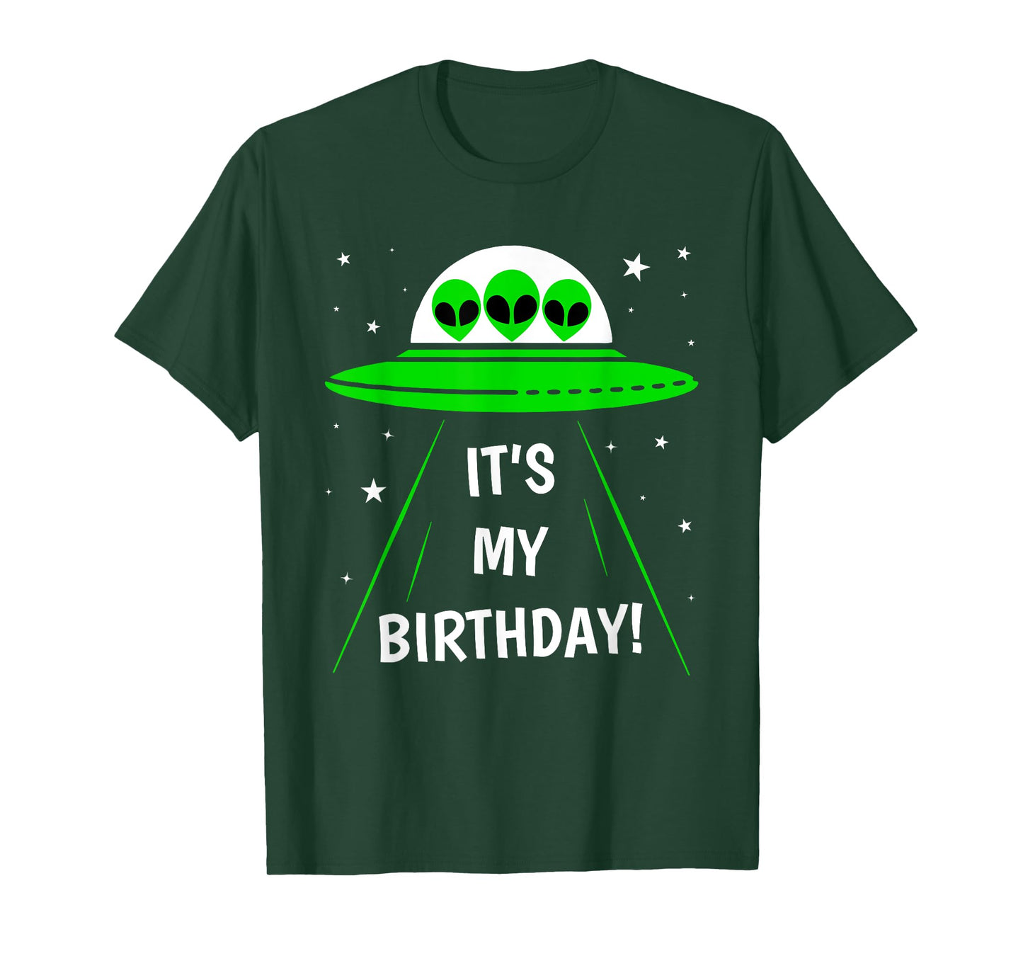 It's My Birthday Cute Alien UFO Ship In Space Funny Alien T-Shirt