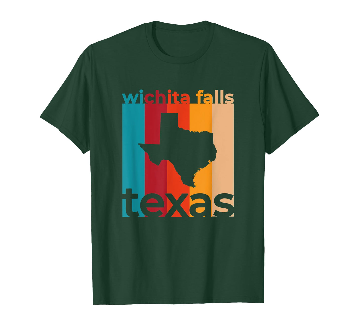 Wichita Falls Texas Vintage TX Retro Repeat Cutout T-Shirt