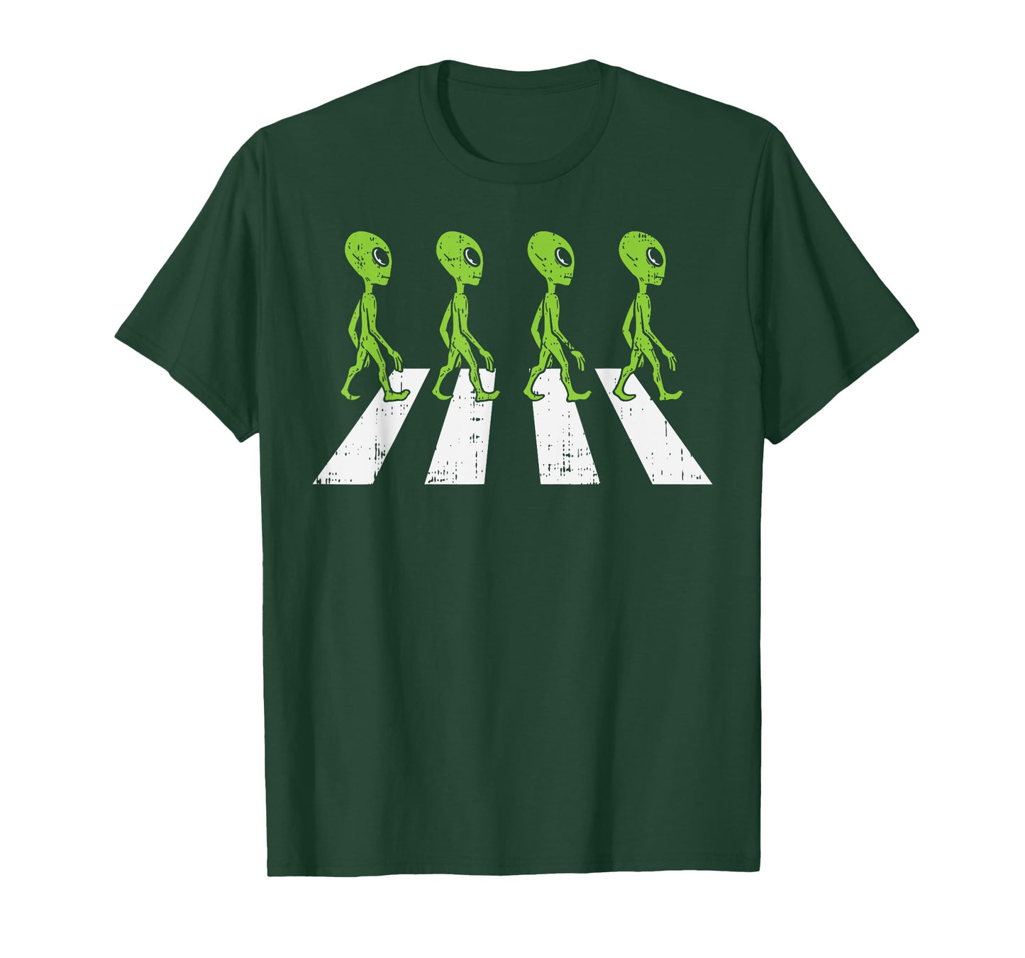 Aliens Crossing Road Funny Crosswalk Pun Space Lover Gift T-Shirt