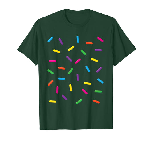 Funny Ice Cream Rainbow Sprinkles Jimmies Halloween Costume T-Shirt for Men Women Kids