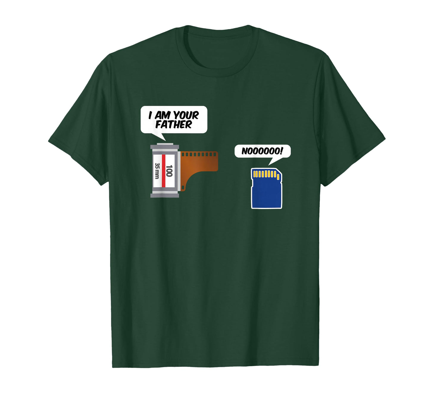 SD Card and Camera Film Funny Photographer t-Shirt T-Shirt