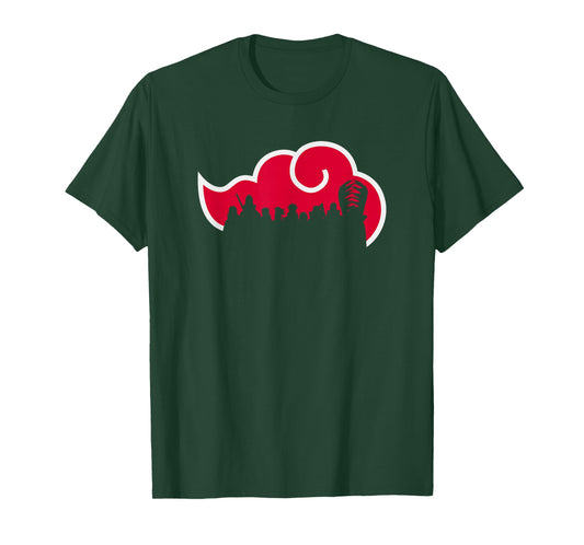 Naruto Shippuden Akatsuki Silhouette Anime T-Shirt