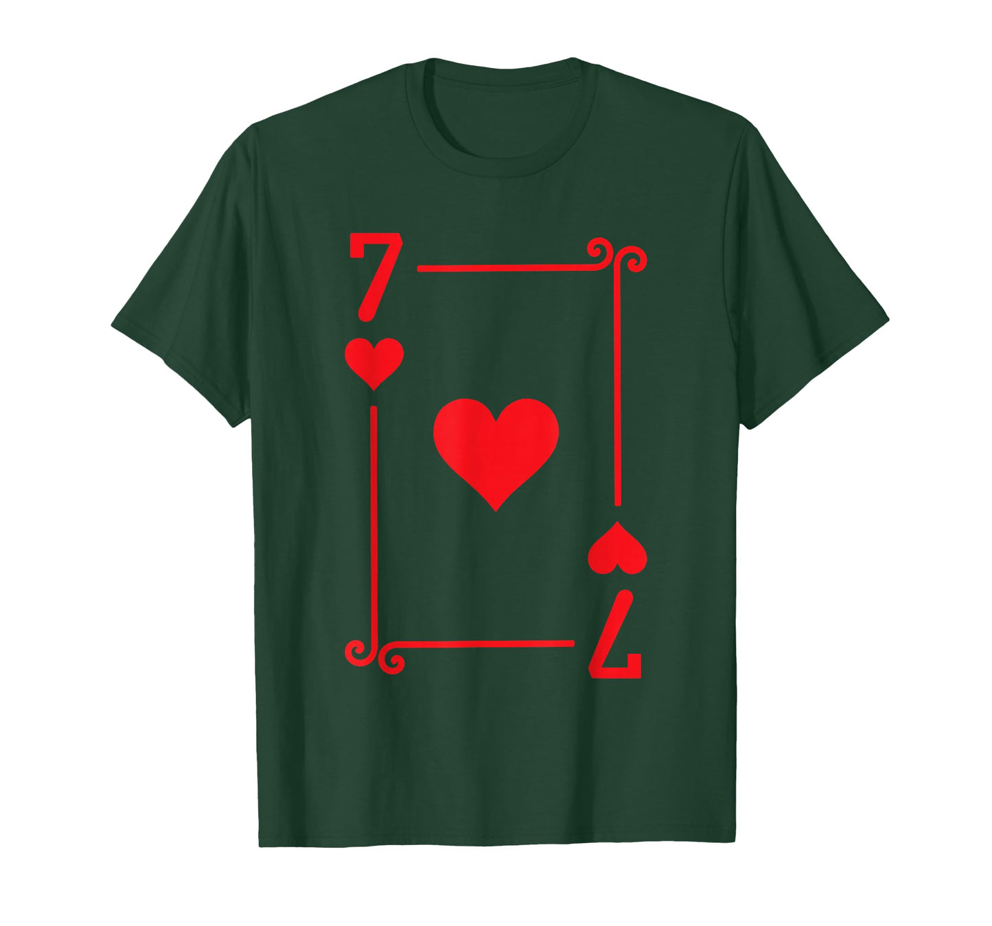Playing Cards Costume - 7 Hearts Card - Seven Card T-Shirt