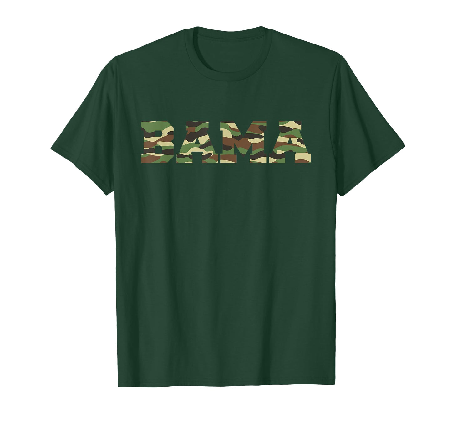 ALABAMA Pride Bold Green Camouflage College Sports Font T-Shirt