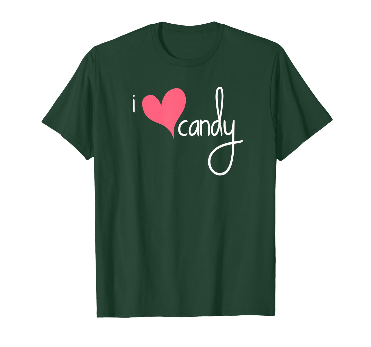 Candy Shirt, I Love Candy Heart Tee Pink T-Shirt T-Shirt