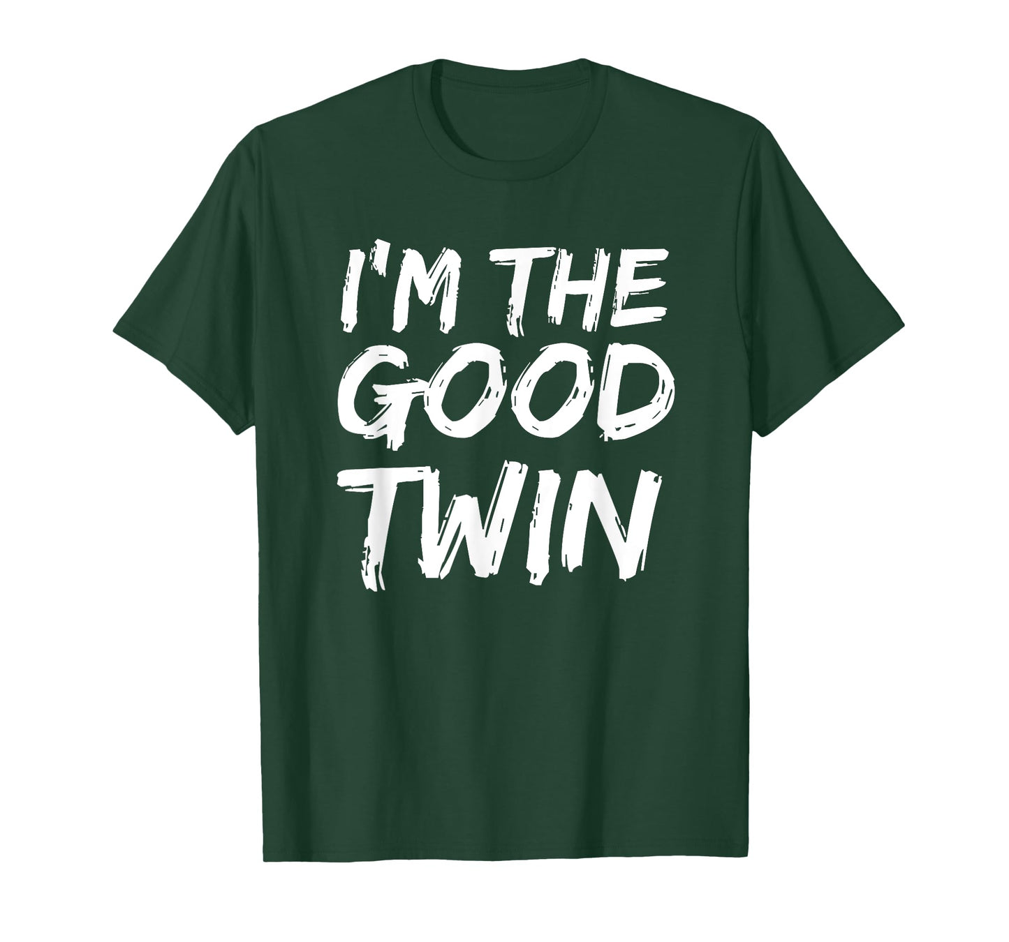 I'm The Good Twin Funny Halloween Siblings Matching Outfits T-Shirt