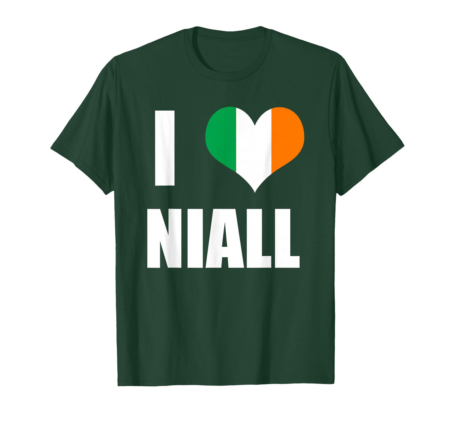 I Love Niall T-Shirt - Ireland Flag Heart T-Shirt