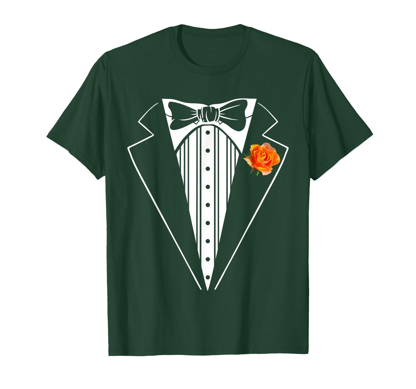 Kids Adult Orange Tuxedo, Toddler Tux Costume Youth Tux T-Shirt