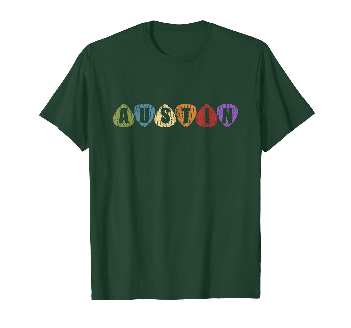 Austin Texas Music Guitar Picks Men Women TX T-Shirt