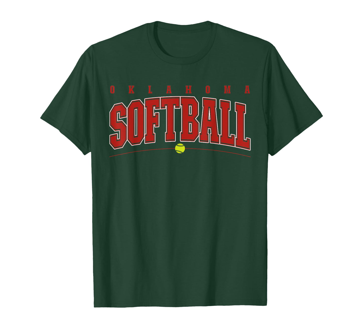Oklahoma Softball Vintage Mens Kids Team Retro Softball Fan T-Shirt