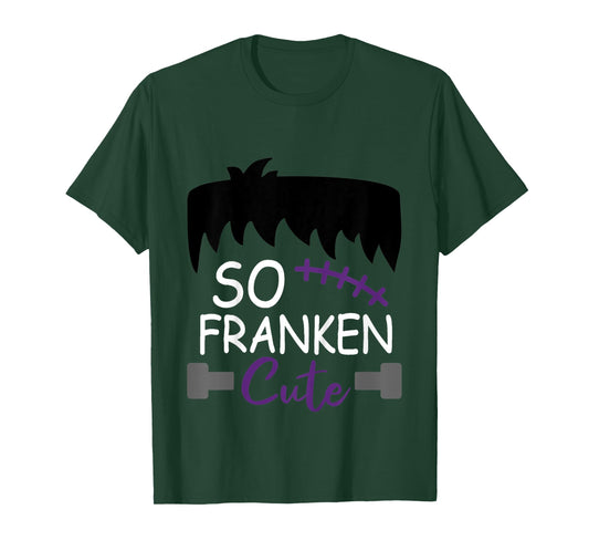 Kids So Franken Cute Toddler Boy Halloween Costume Scary Funny T-Shirt