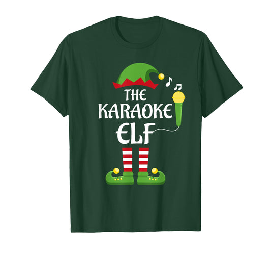 Karaoke Elf Family Matching Group Christmas Singing T-Shirt