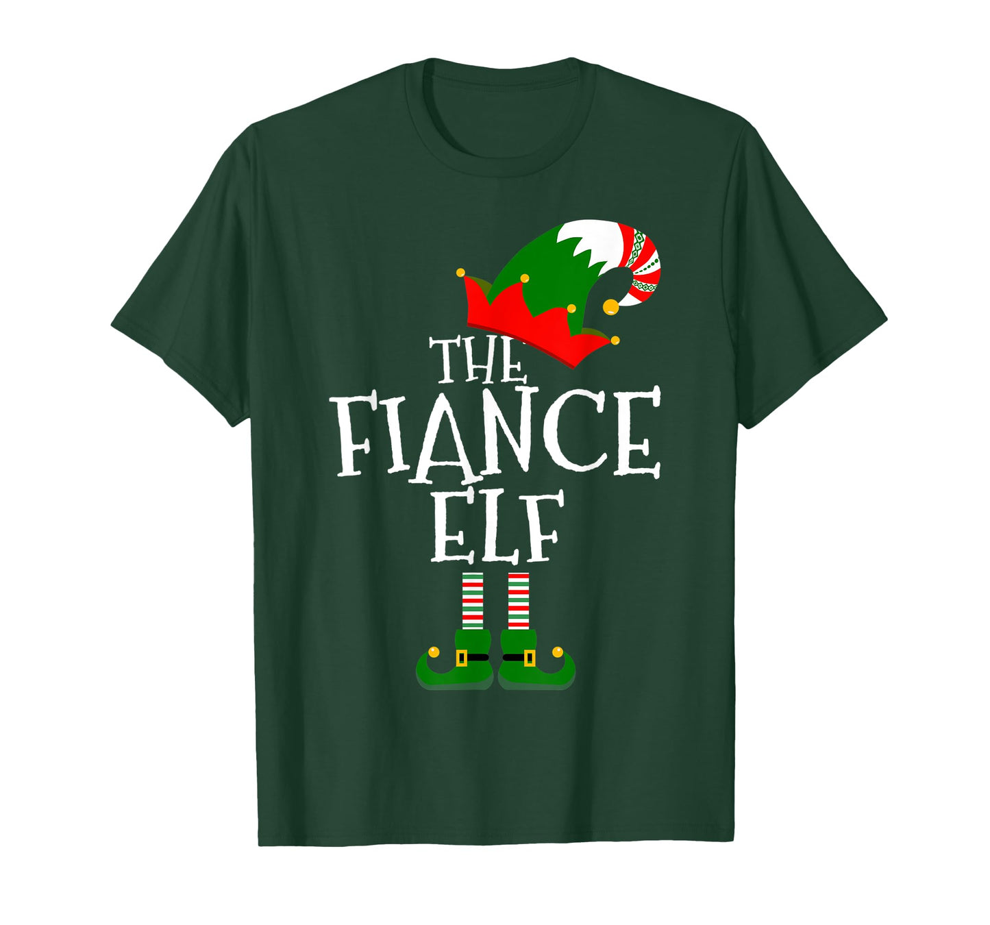 Funny The Fiance Elf Matching Family Group Gift Christmas T-Shirt