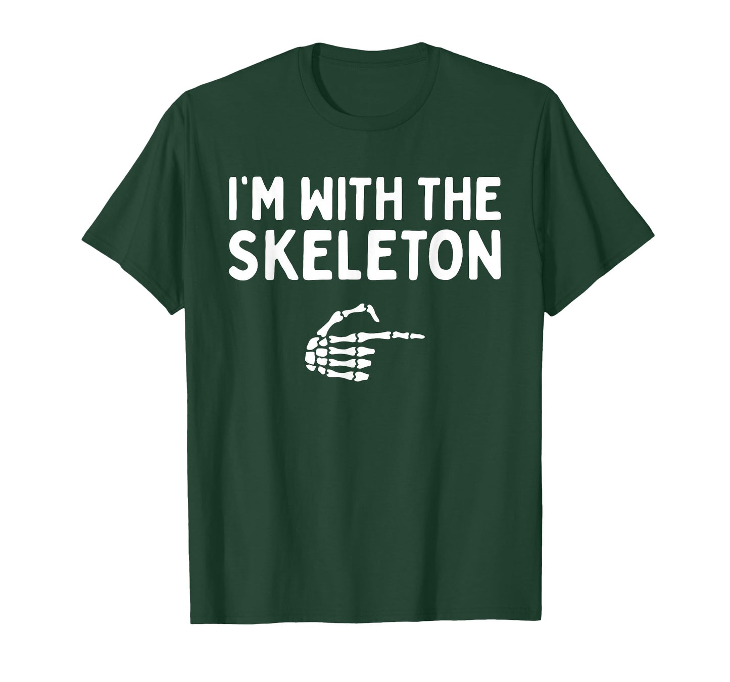 I'm With The Skeleton Halloween Costume Matching Couples T-Shirt