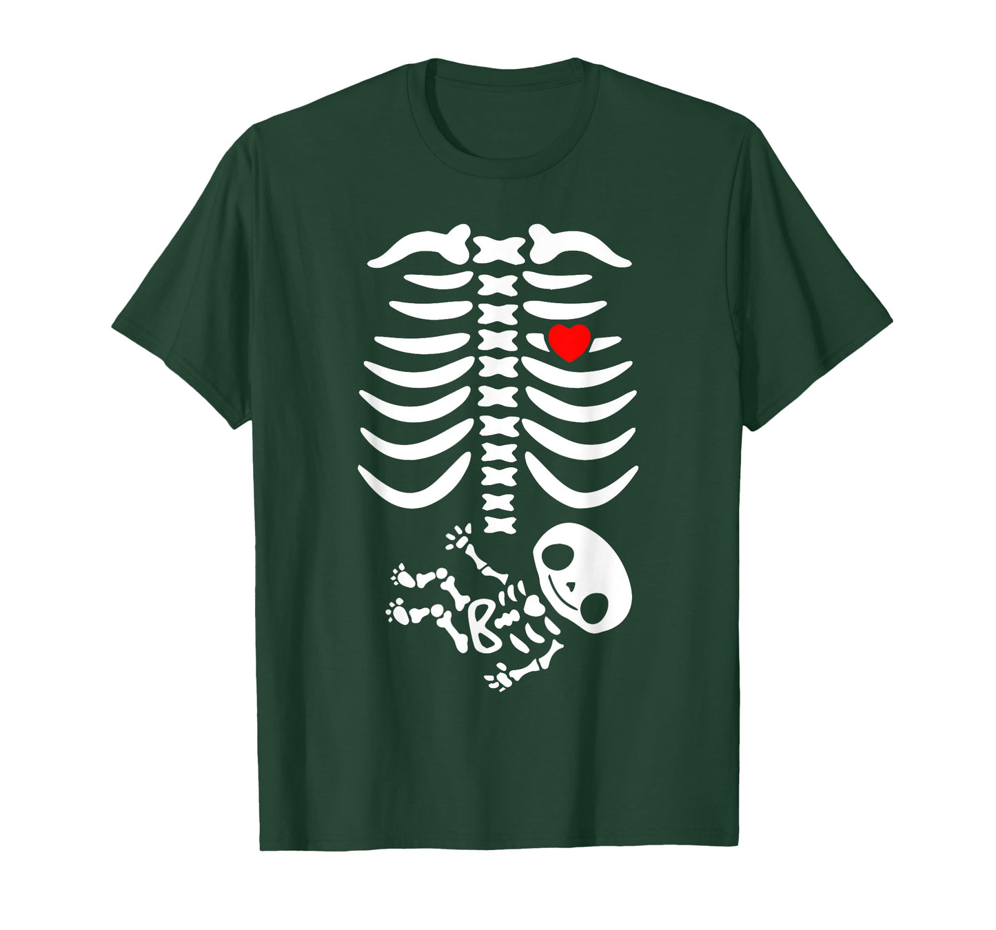 Baby Skeleton Pregnancy Halloween Pregnant Matching Family T-Shirt