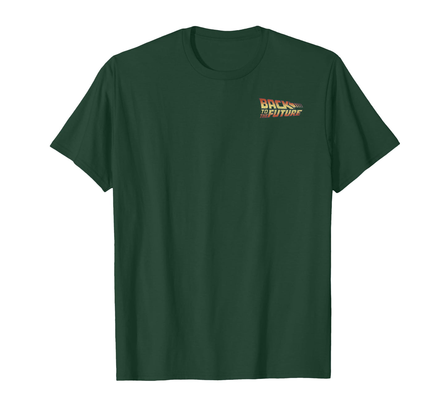 Back to The Future Left Chest Delorean Back Peel Out T-Shirt Small