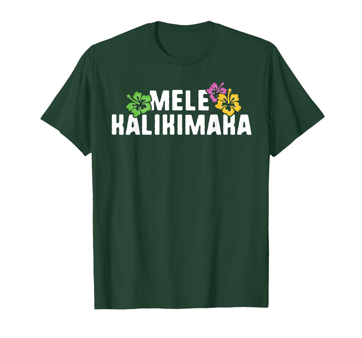Hawaiian Christmas Mele Kalikimaka Hawaii Flower Tropical T-Shirt