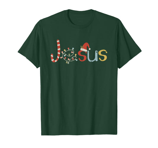 Jesus Candy Cane Funny Christmas Loves Christ Religous T-Shirt