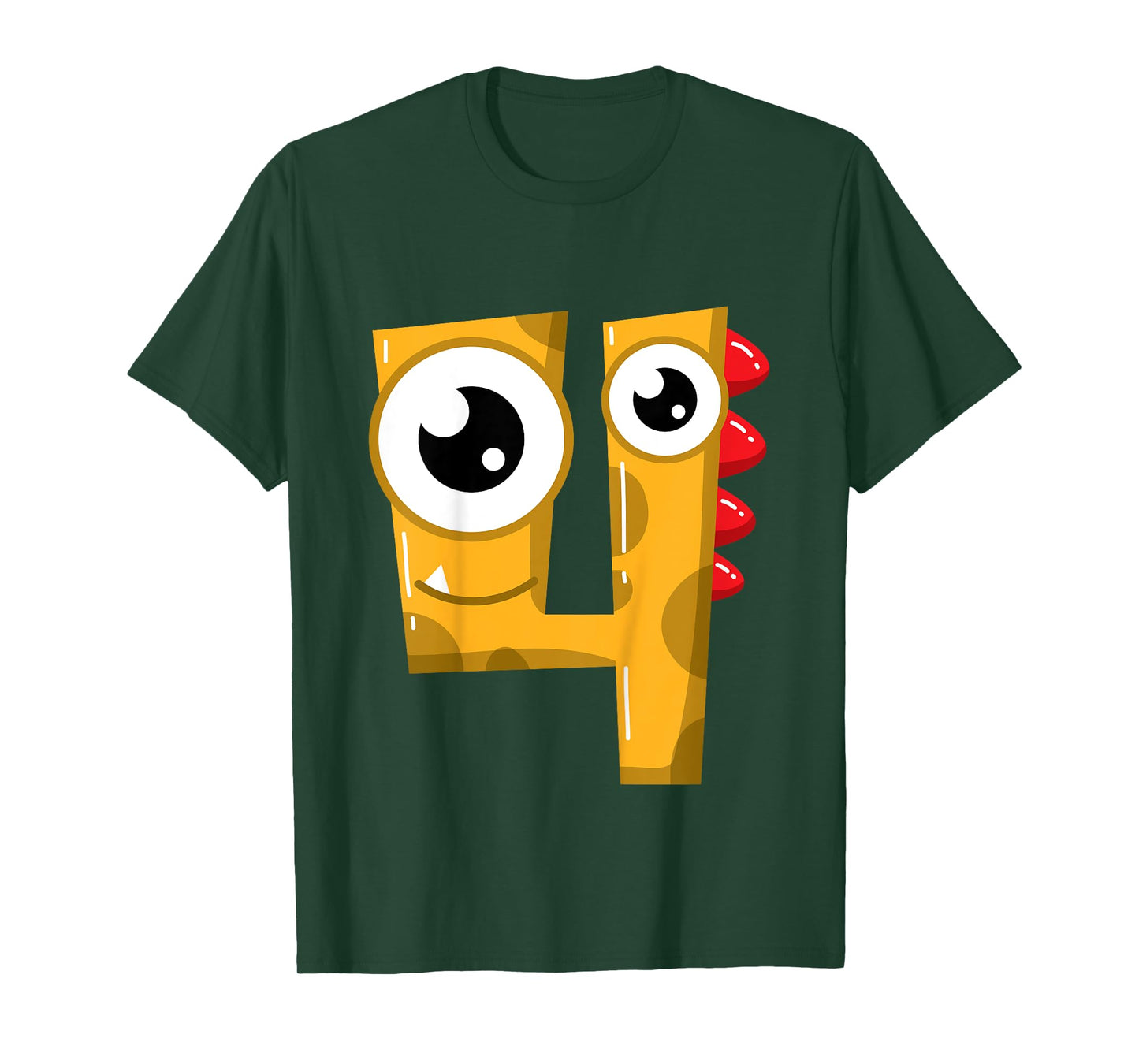 4th Birthday Fun Shirt Gift Funny Little Monster T-Shirt