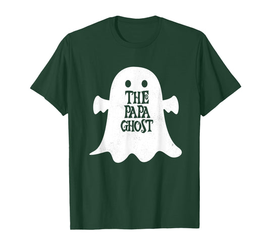 Mens Papa Ghost Matching Family Group Halloween Party T-Shirt