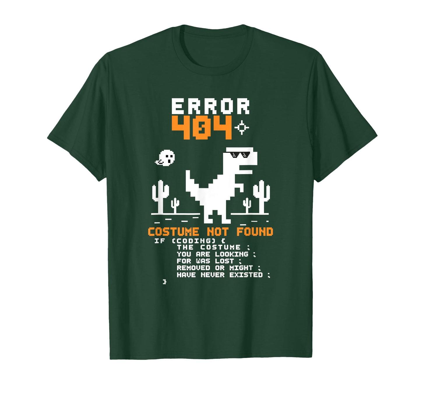 Error 404 Costume Not Found Halloween Coding Programmer Geek T-Shirt