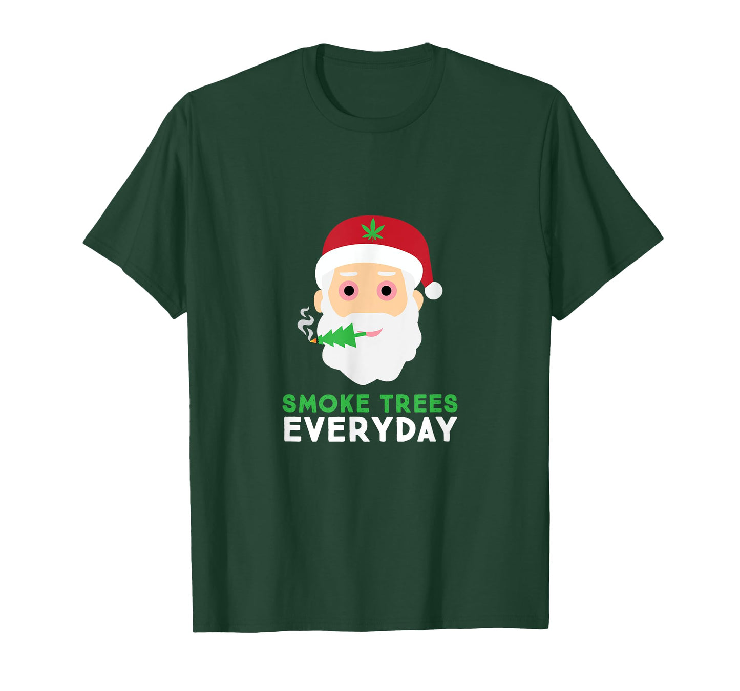 Funny Adult Christmas Tree Pajama Shirt Weed Gift T-Shirt