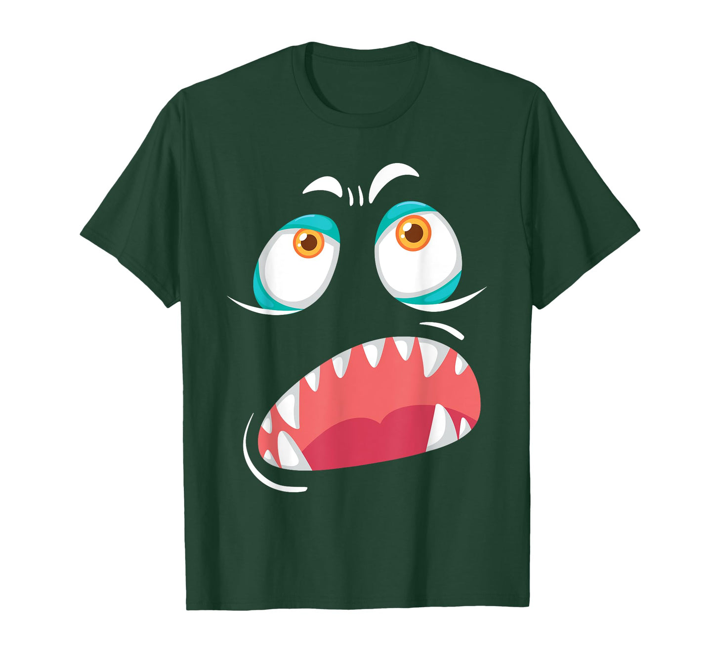 Monster Face Lazy DIY Halloween Costume Cute Creeps T-Shirt