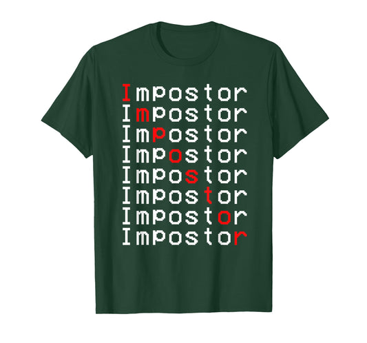 Impostor Repeated Gift Video Gamer Shirt Impostor Kinda Sus T-Shirt