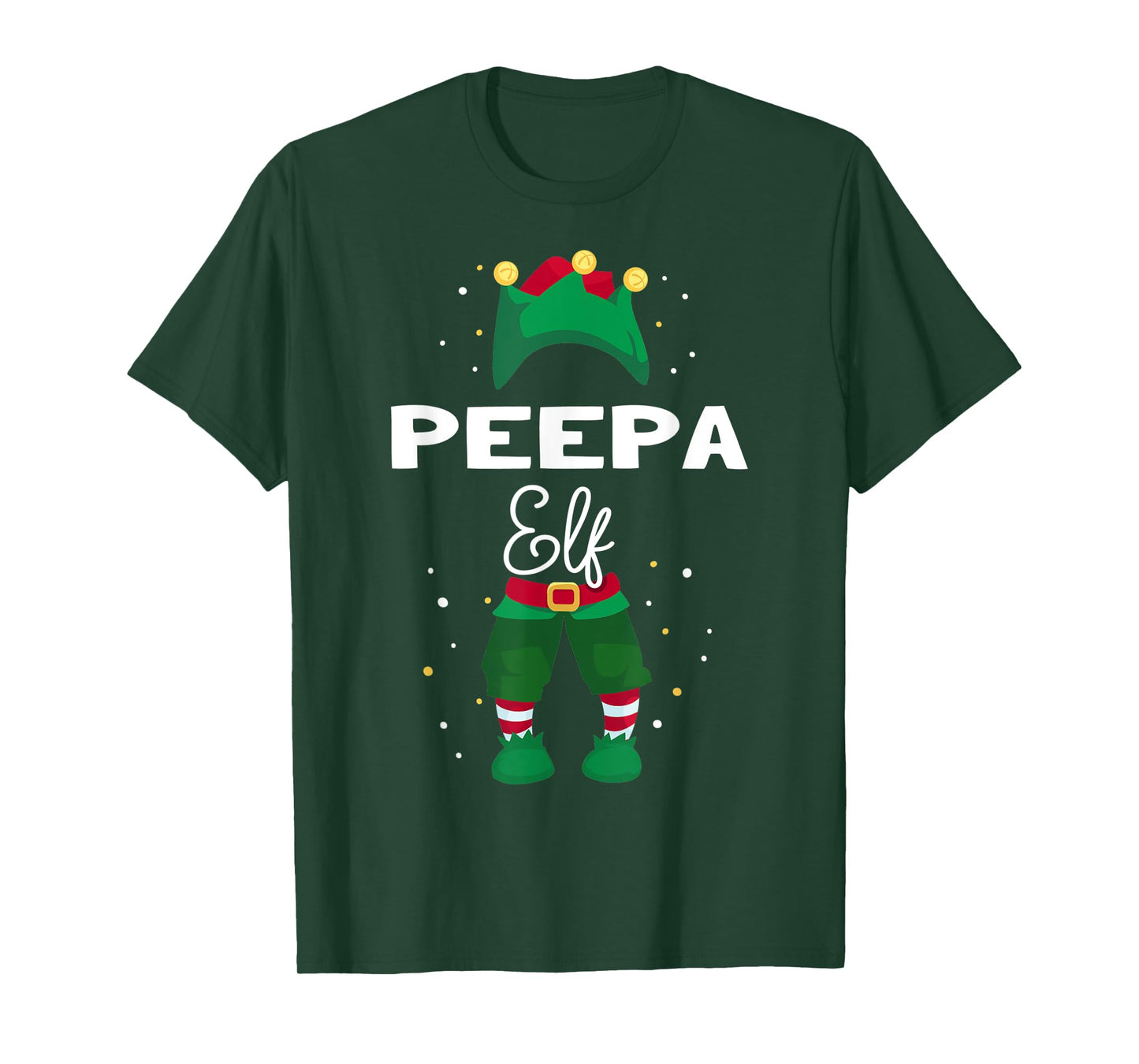 Funny Christmas Tree Lights Ugly Sweater PEEPA Elf T-Shirt
