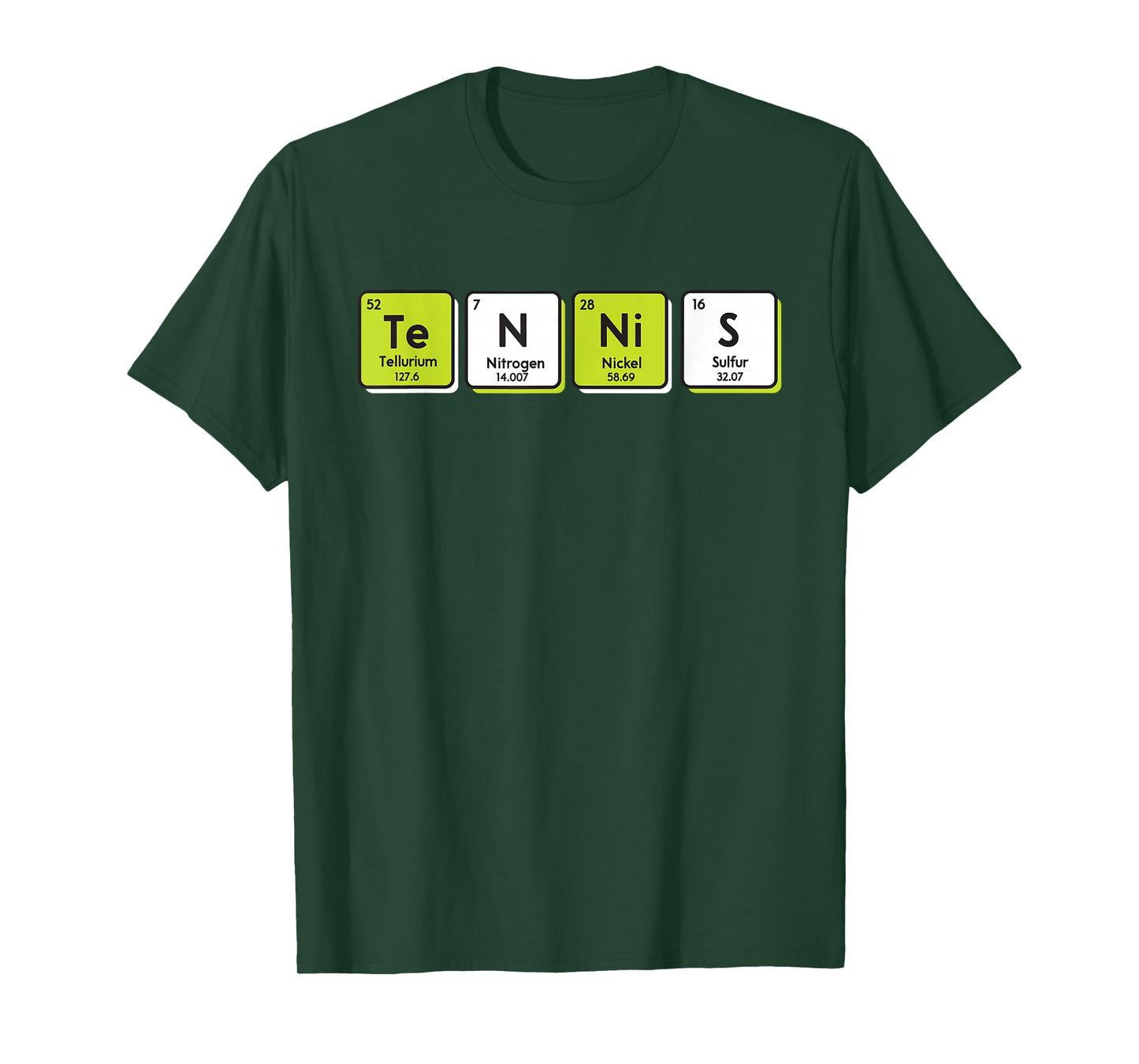 Tennis Periodic Table Elements Sport Funny Player Coach Gift T-Shirt