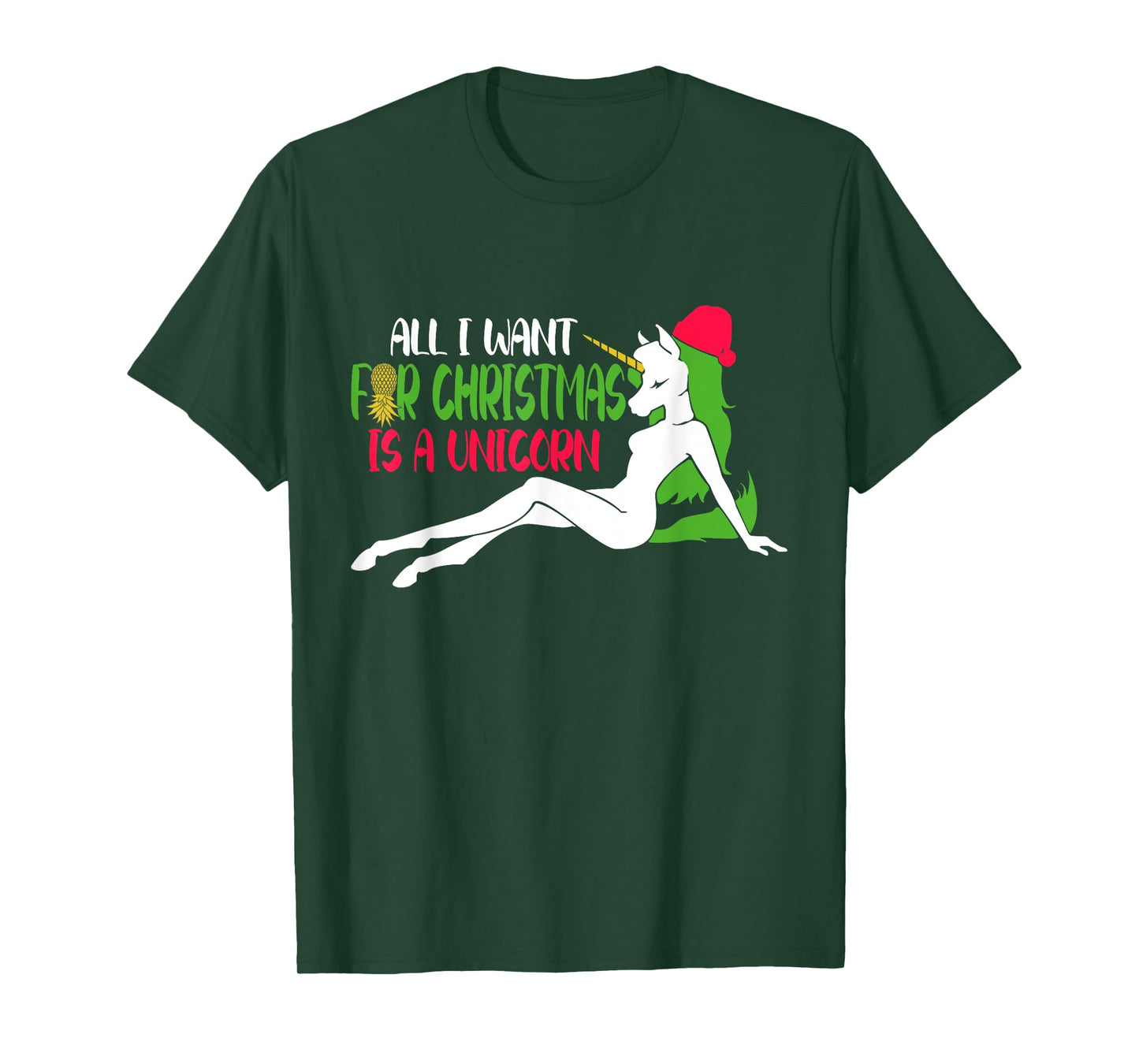 All i want for Christmas is a Unicorn - Christmas Swinger T-Shirt