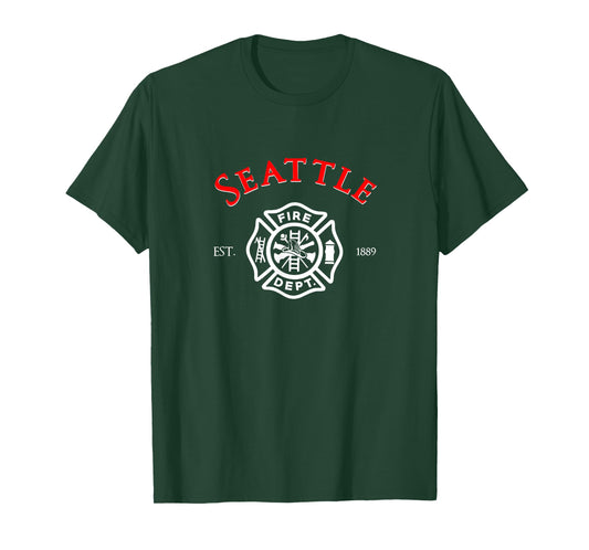 City of Seattle Fire Rescue Washington Firefighter T-Shirt T-Shirt