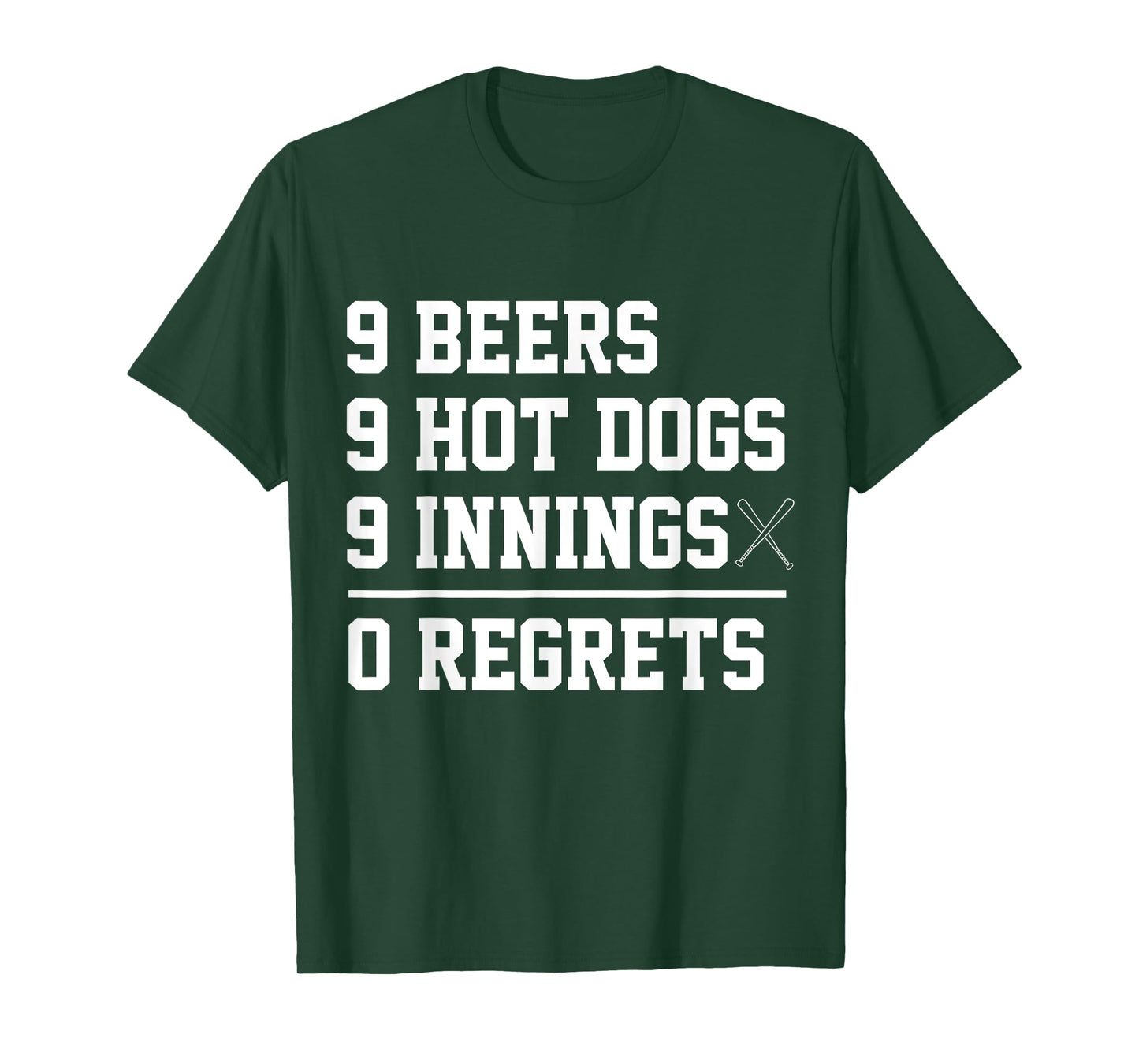 9 9 9 Challenge Baseball 9 Hot Dogs 9 Beers 9 Innings T-Shirt