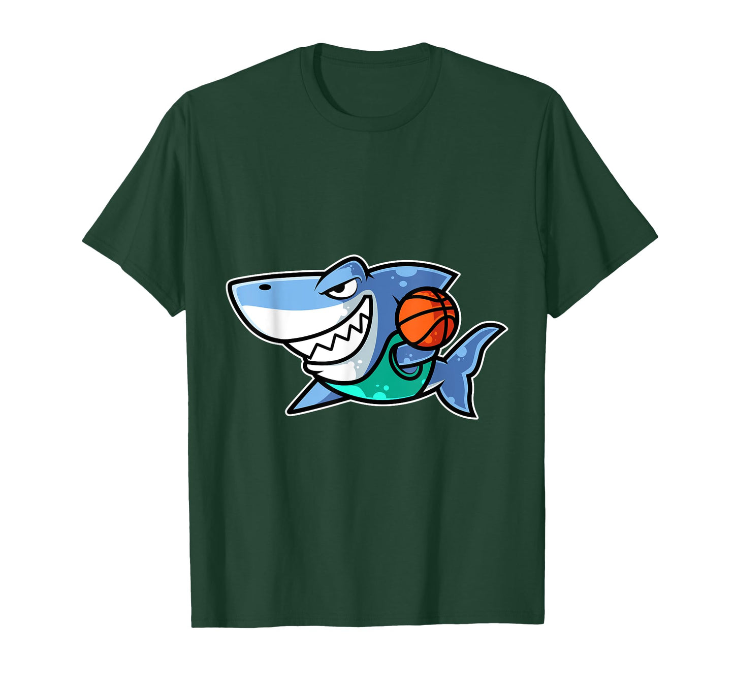 Shark Basketball Game Day Funny Team Sports B-ball T-Shirt