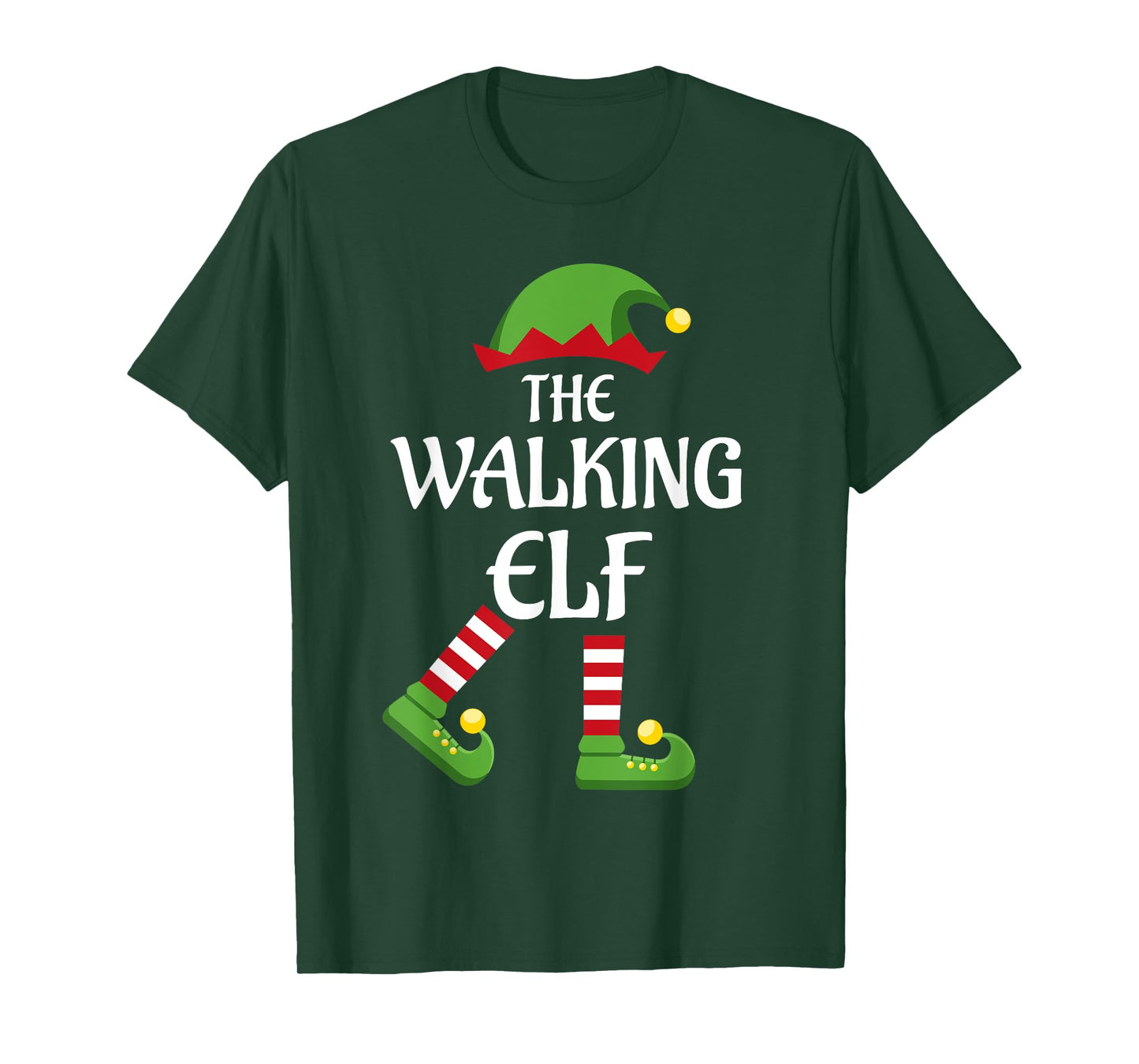Walking Elf Family Matching Group Christmas T-Shirt