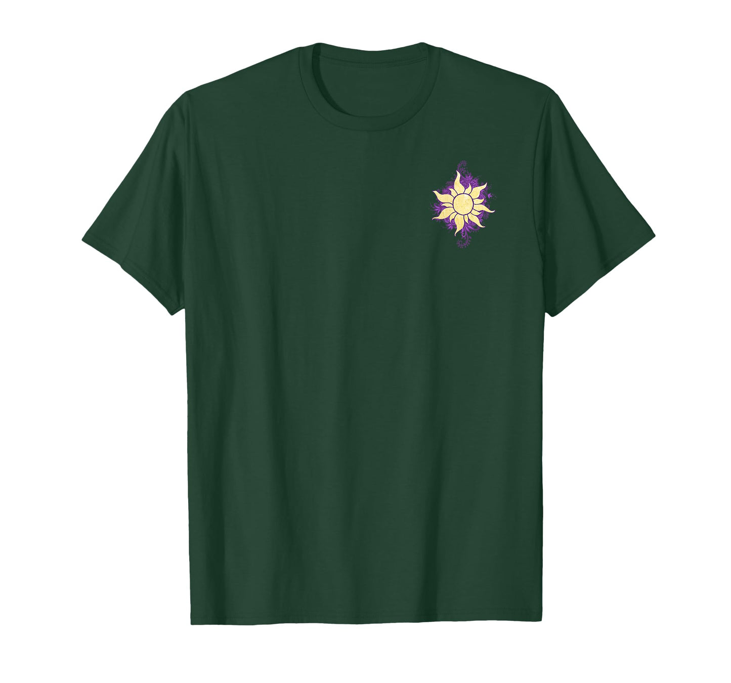 Disney Tangled Gold Sun Doodle Pendant Graphic T-Shirt T-Shirt