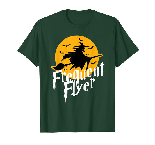 Frequent Flyer Cute Witch Halloween T-Shirt