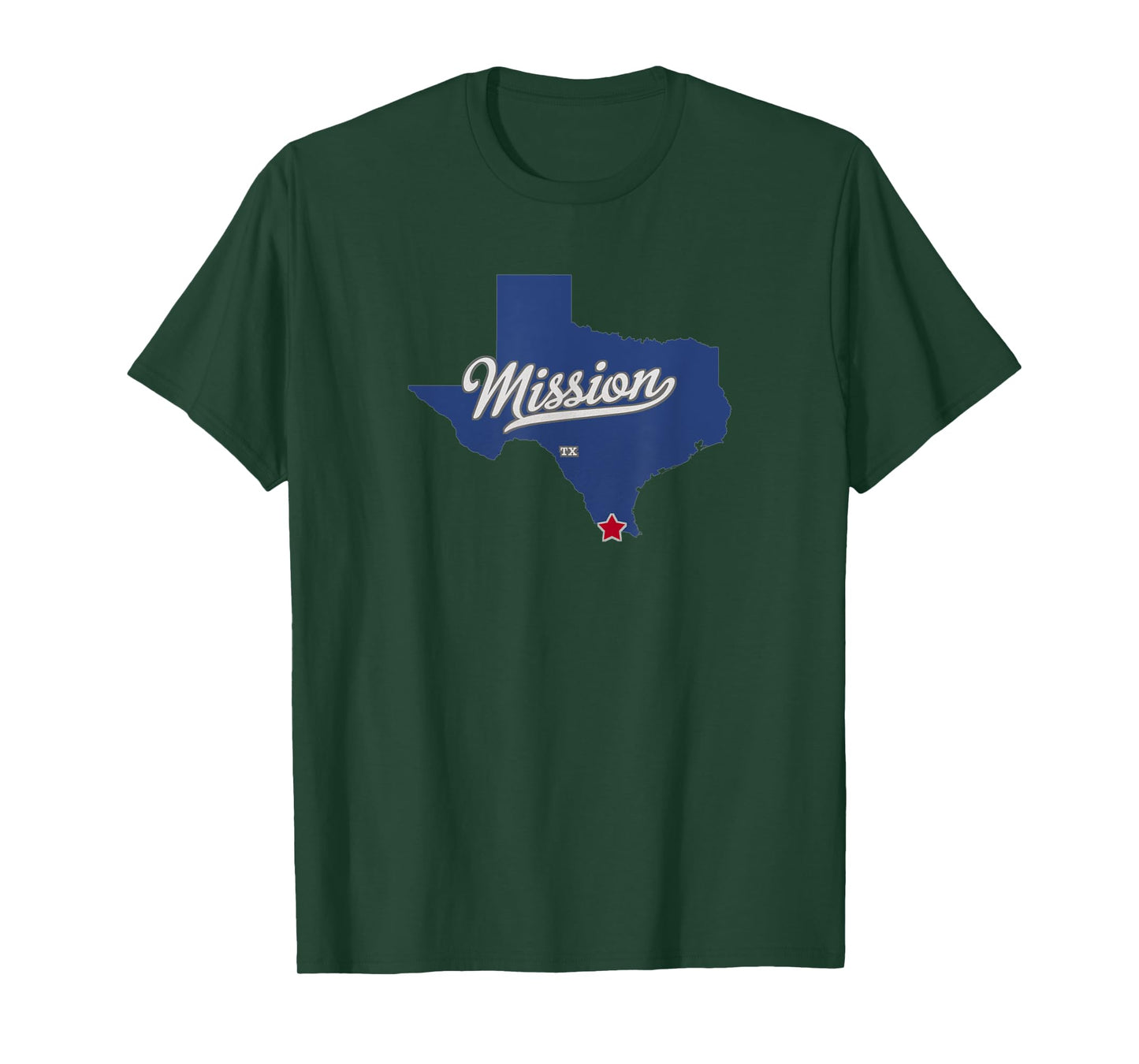 Mission Texas TX Map T-Shirt