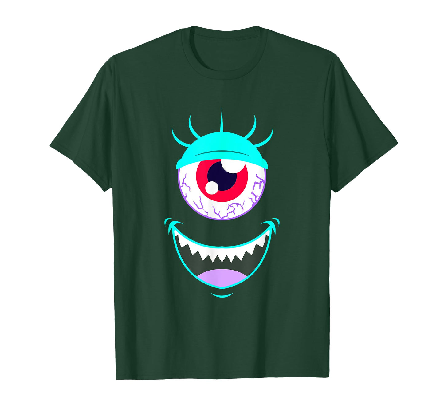 Funny Scary Monster Eyeball Face Halloween T-Shirt
