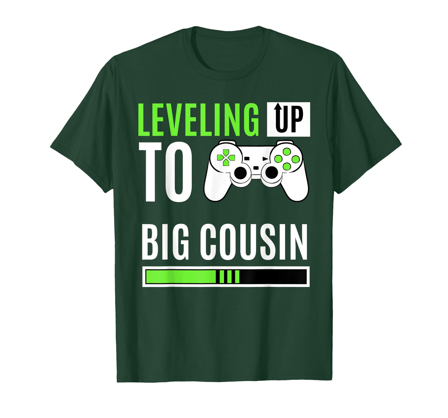 Leveling Up To Big Cousin Game Controller Gamer Kin Gift T-Shirt