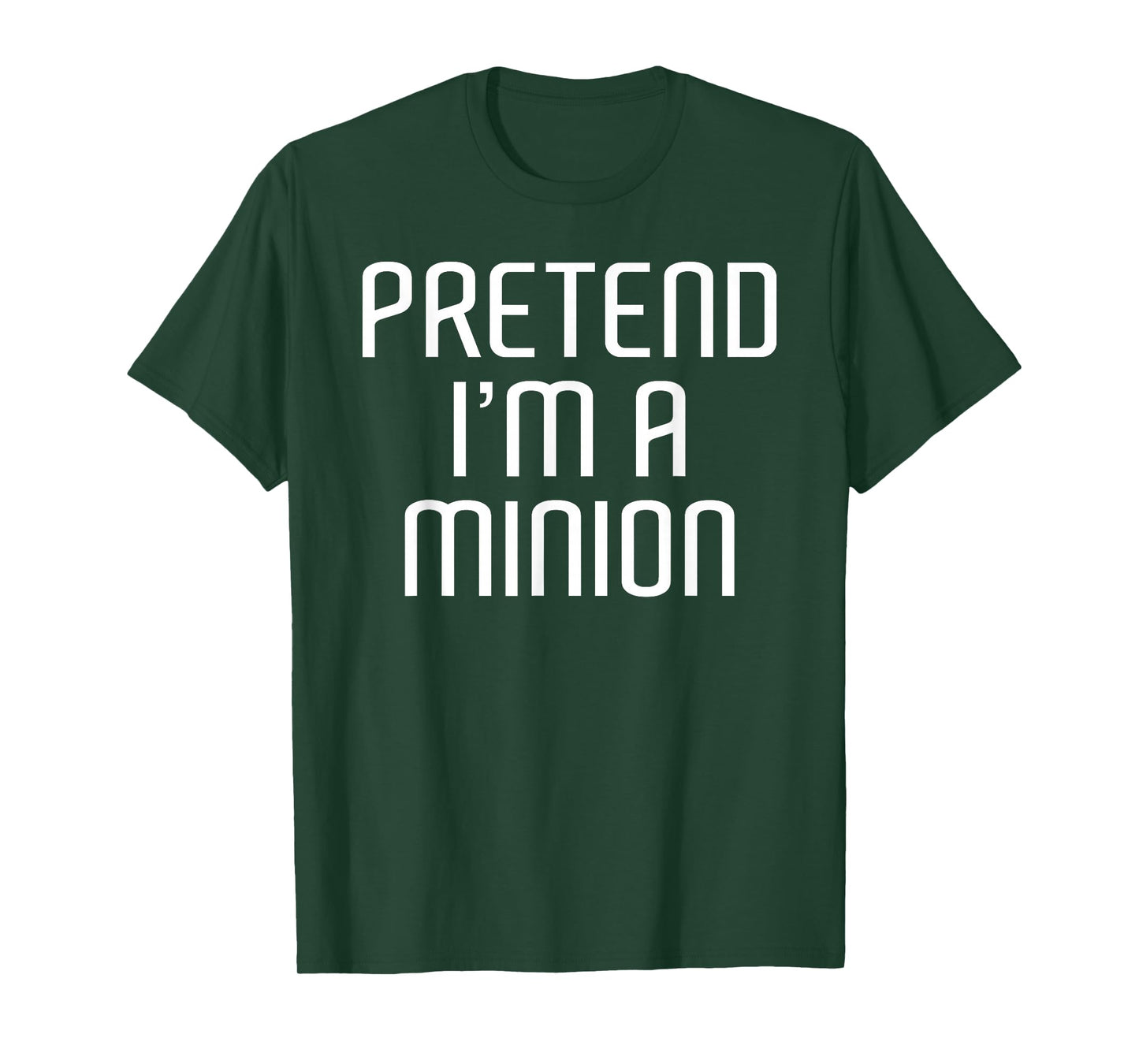 Pretend I'm A Minion Lazy Costume Family Funny Halloween T-Shirt