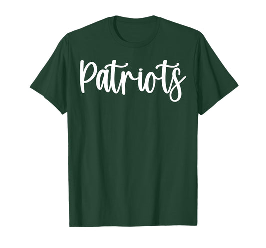 Patriots School Spirit Team Mascot Game Night T-Shirt
