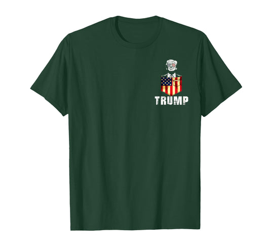 Trump in Pocket tees Funny trump Political USA Design T-Shirt