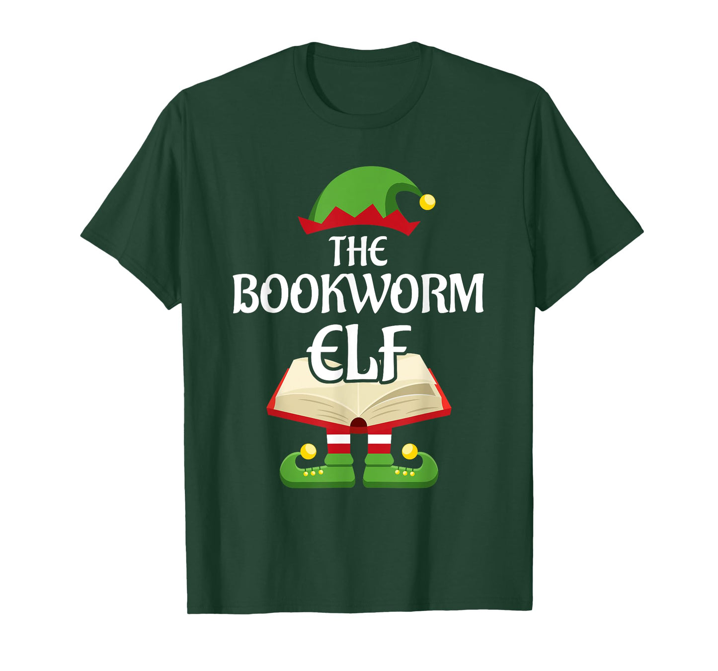 Bookworm Elf Family Matching Group Christmas Reading T-Shirt