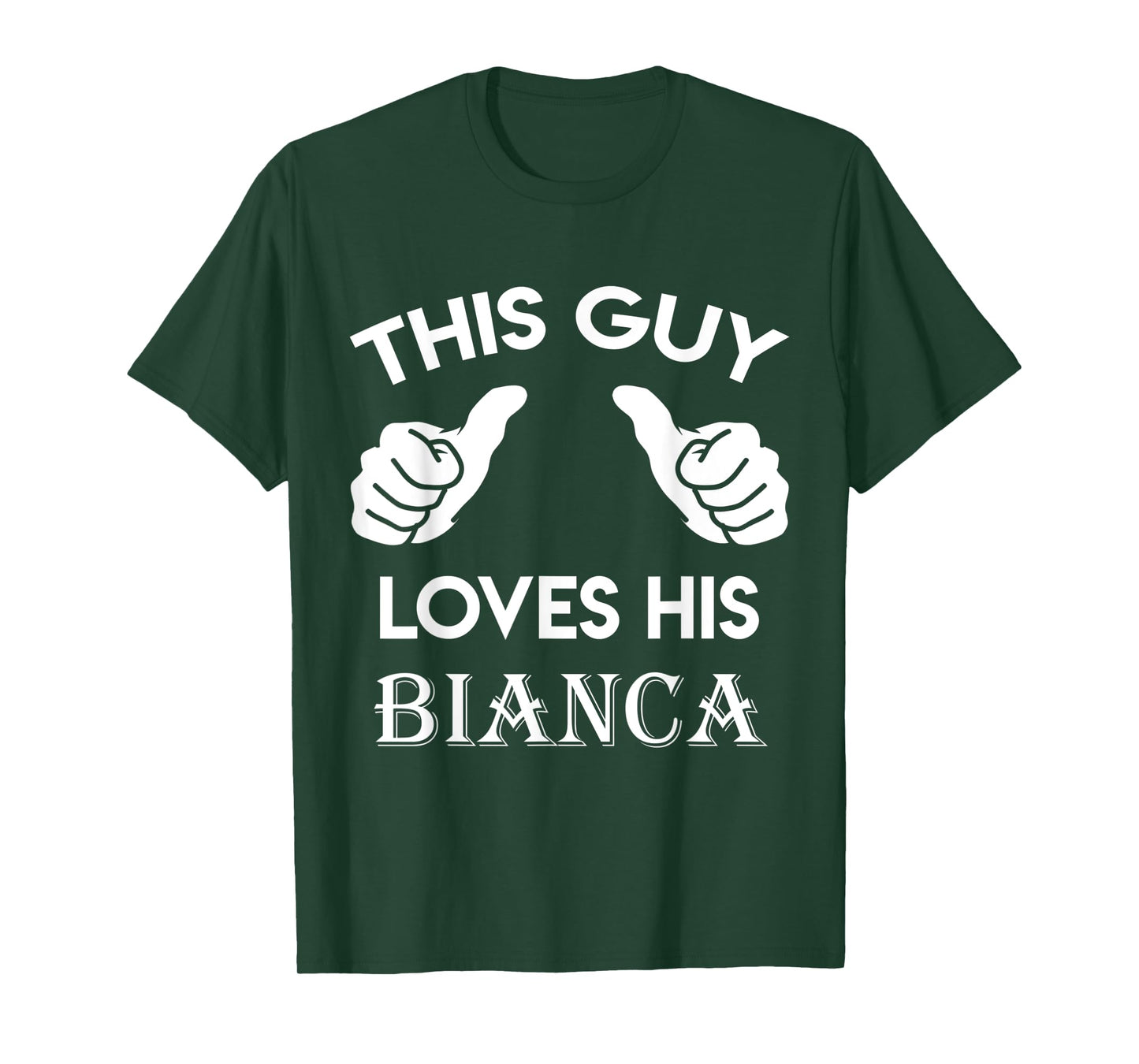 This guy loves his BIANCA gift valentine Anniversary 71k T-Shirt