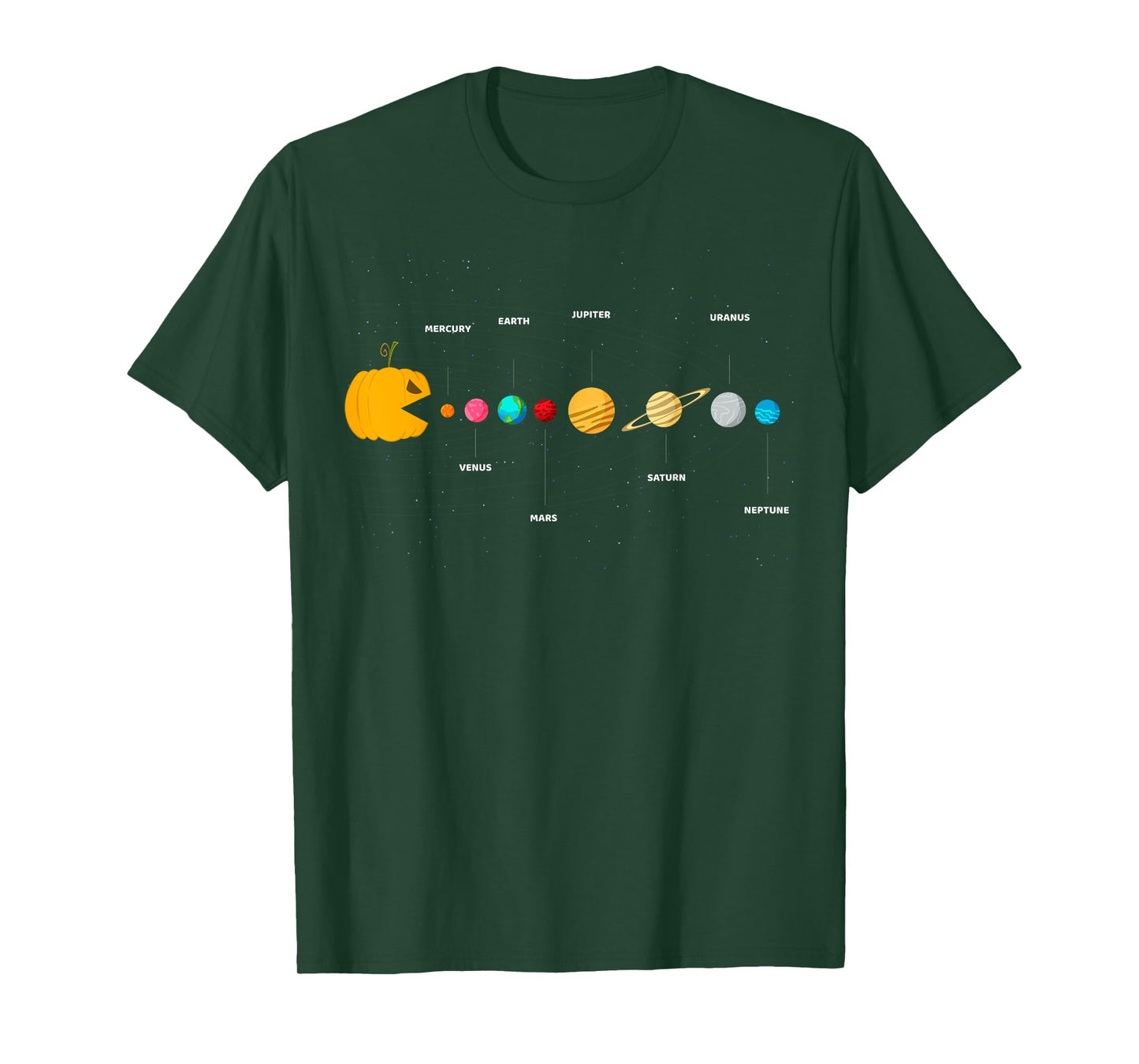 Funny Halloween Pumpkin Solar System Video Games Men Women T-Shirt