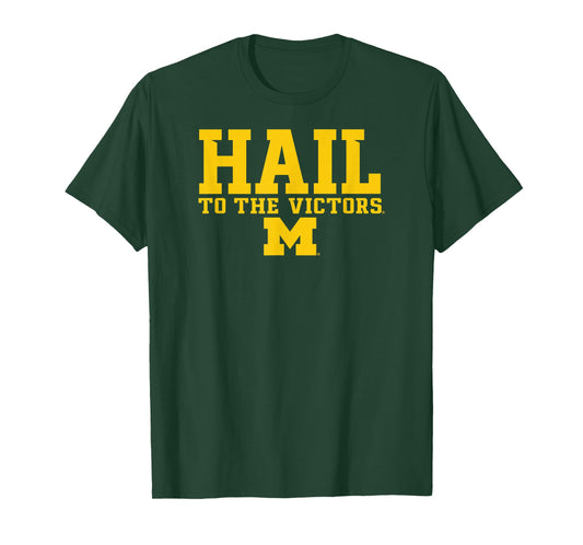 Michigan Wolverines Hail to The Victors Navy Blue T-Shirt