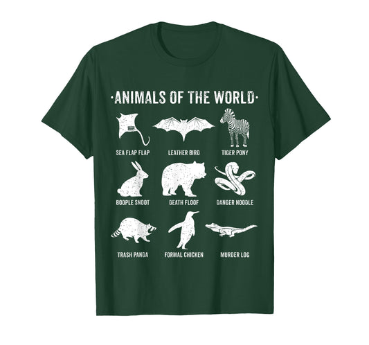 SIMPLE VINTAGE HUMOR FUNNY RARE ANIMALS OF THE WORLD T-SHIRT T-Shirt