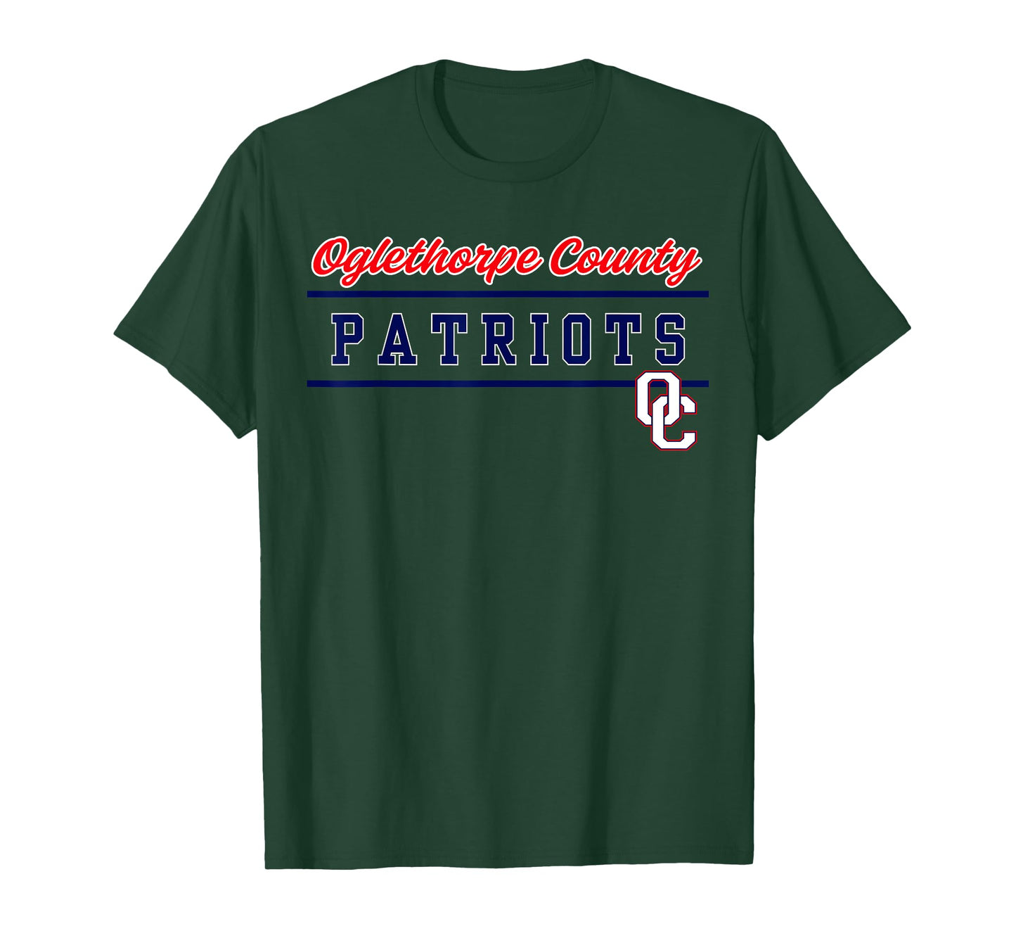 Oglethorpe County High School Patriots Lined Up T-Shirt