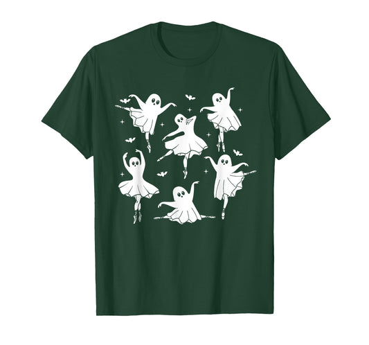 Funny Halloween Ghost Shirt For Dance Teacher Ballet Dancer T-Shirt